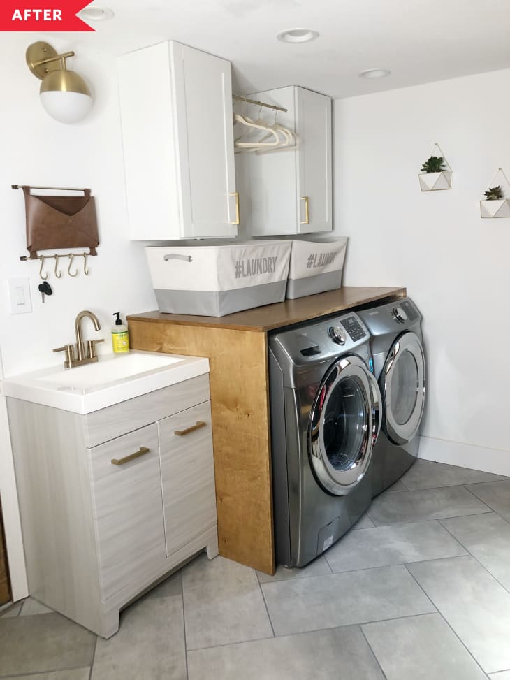 Before and After: Bright and Organized DIY Laundry and Mudroom Redo ...