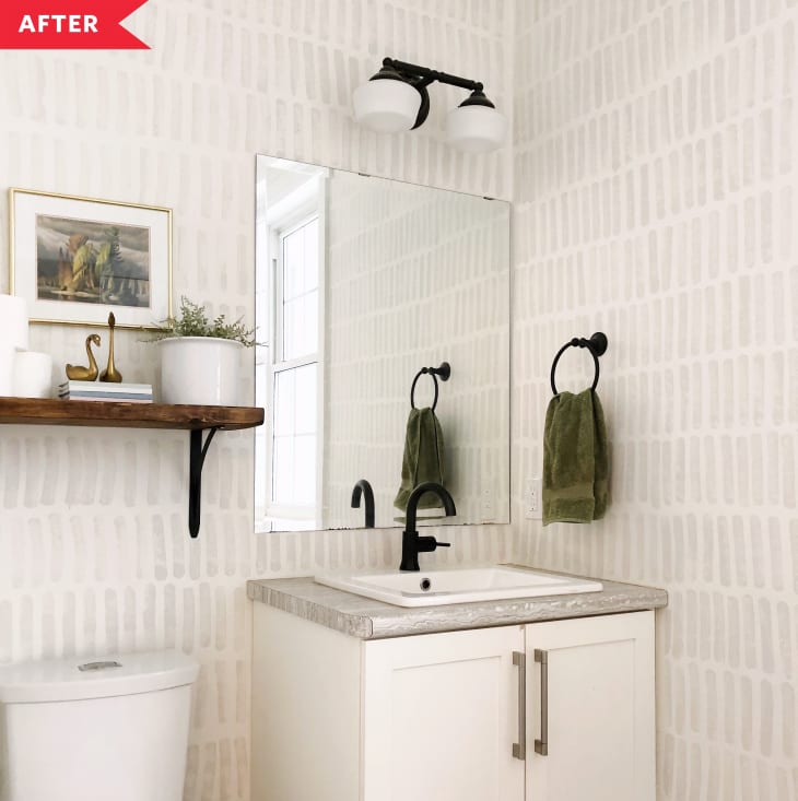 Before and After: DIY Budget Paint Job to Look Like High-End Wallpaper ...