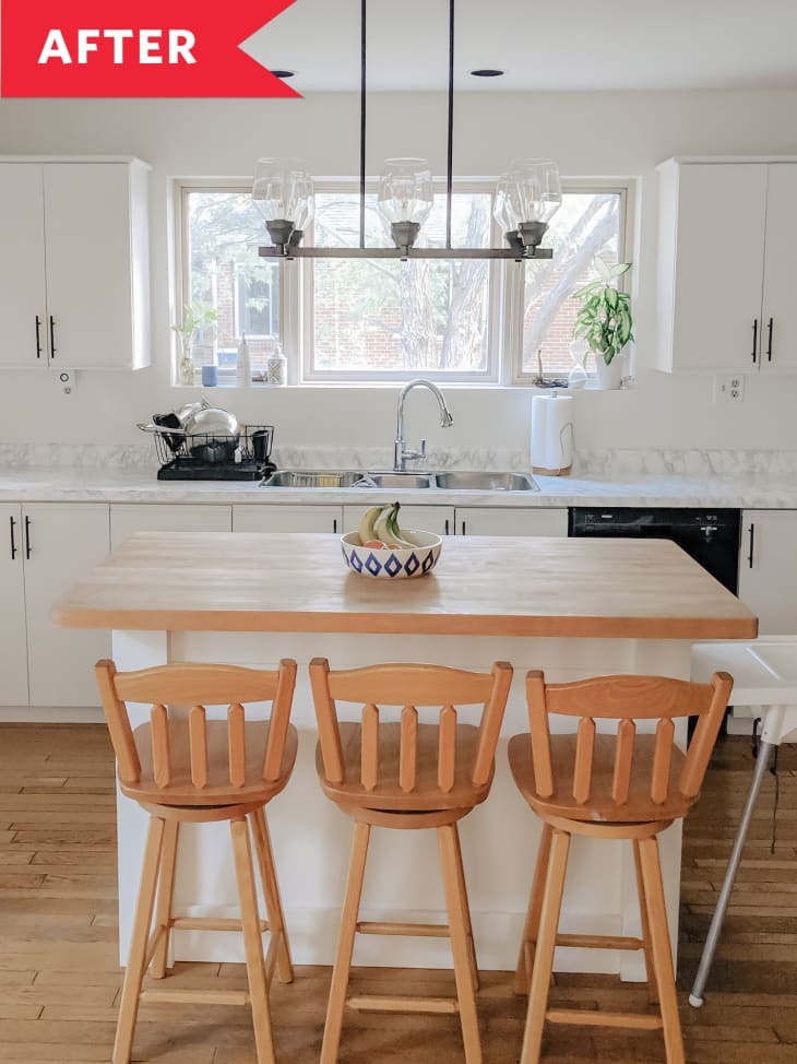 White Kitchen Painted Cabinet Redo - Budget Kitchen Makeover ...