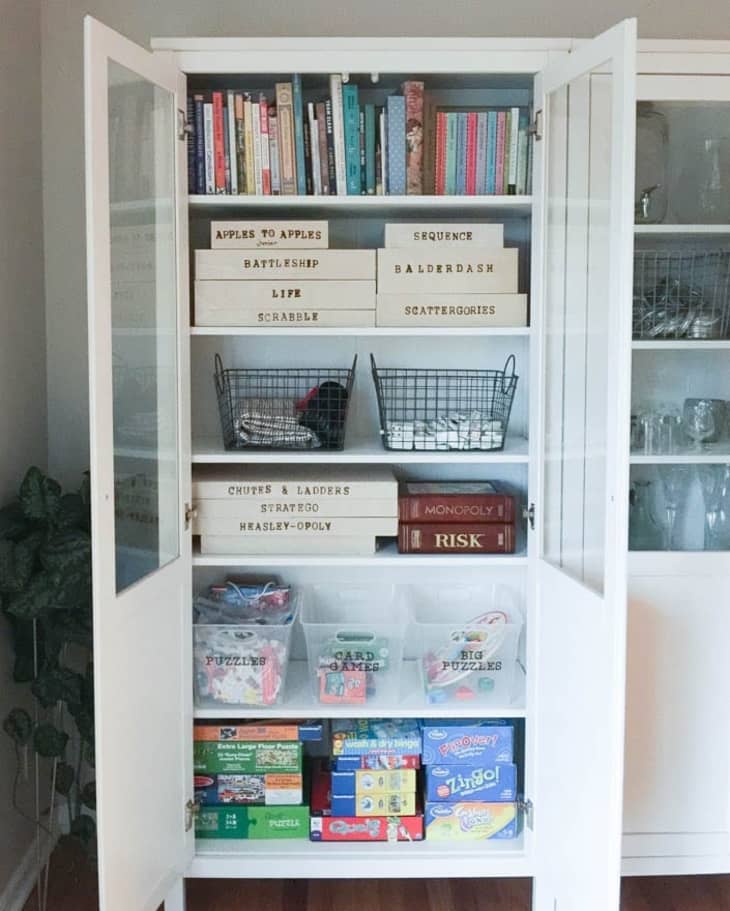 Storage for board 2025 games and puzzles
