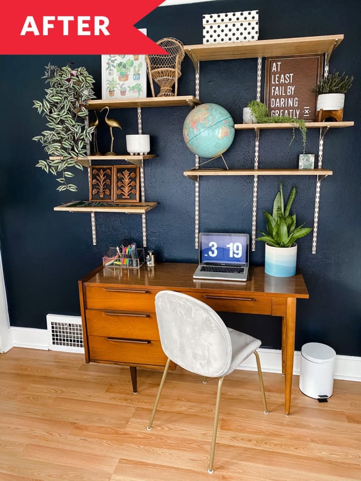 Office Redo with $250 Accent Wall | Apartment Therapy