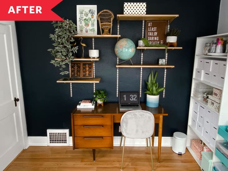 Office Redo with 250 Accent Wall Apartment Therapy