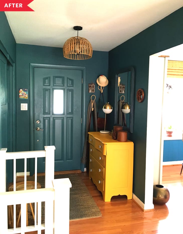 Bold Teal Entryway Redo for $150 | Apartment Therapy