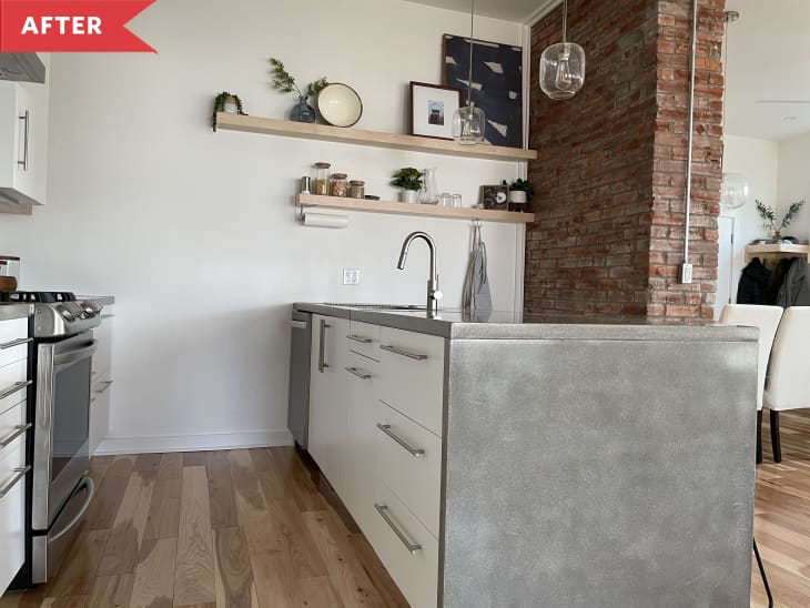 Kitchen Makeover with IKEA and a Concrete Countertop The Kitchn