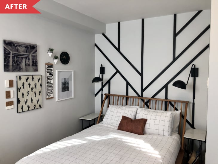Black and white on sale accent wall bedroom