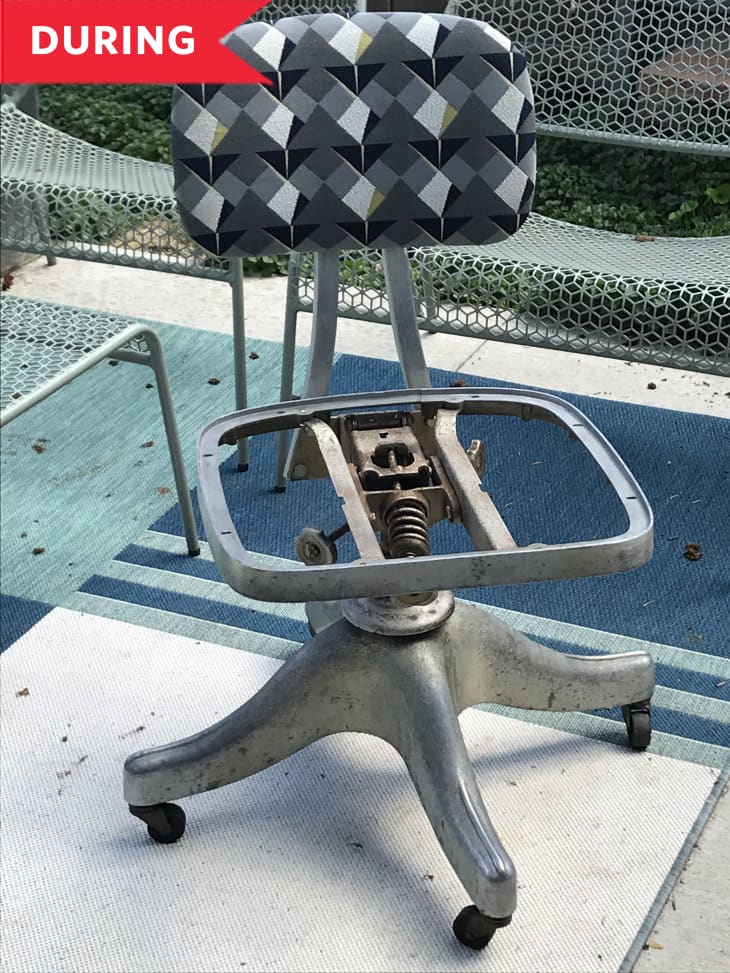 Reupholstered Shaw Walker Desk Chair - Vintage Chair Redo