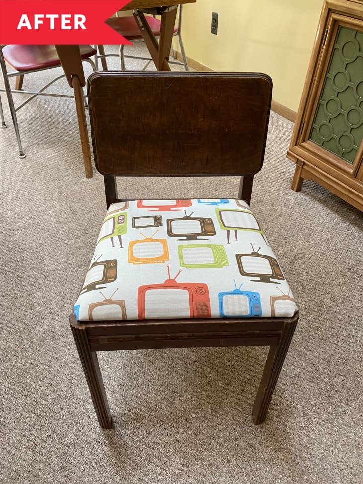 DIY MidCentury Modern Chair Reupholstery Apartment Therapy