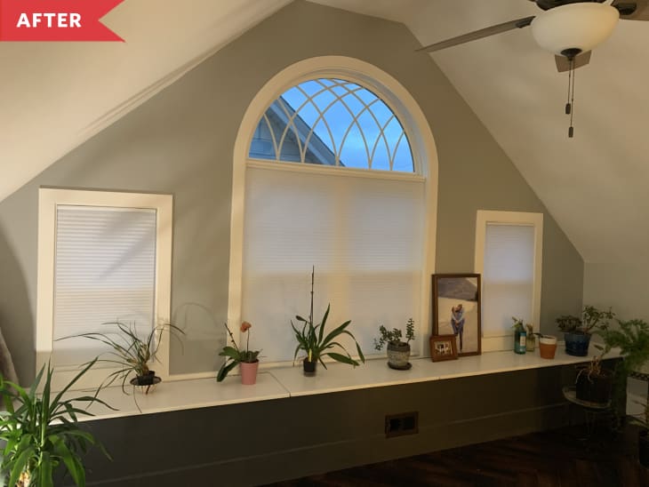 A Stunning $200 Window Turned a Quirky Attic into a Cozy Bedroom ...