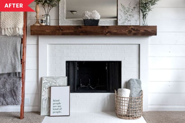 700 White Brick Tile Fireplace Redo Apartment Therapy