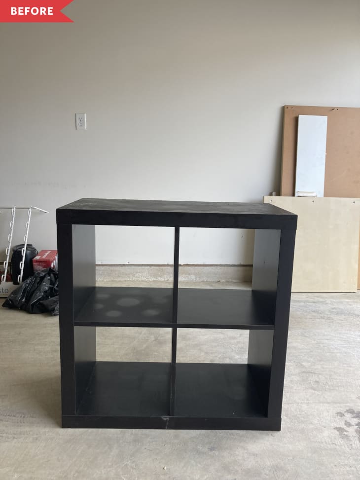 IKEA KALLAX Hack Burlap Doors Apartment Therapy