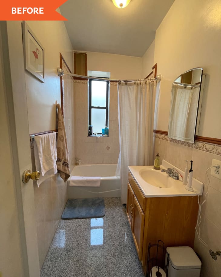 Curated visual reference: Picture Idea: A Renter Friendly 125 Bathroom Makeover Looks So Custom