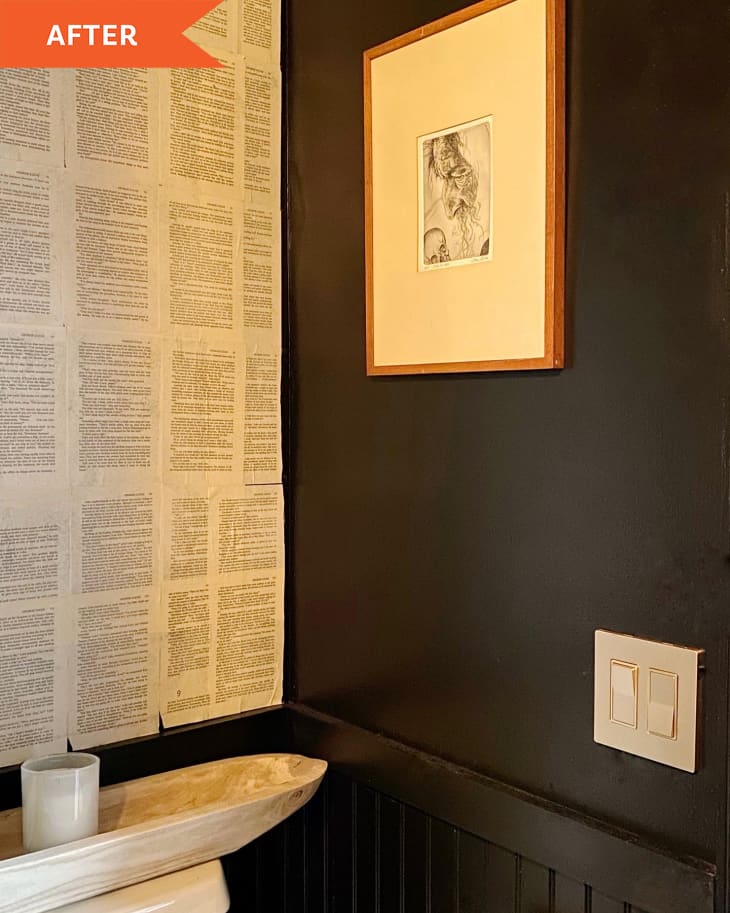 Dark and Dramatic Powder Room Redo - Before and After Photos ...