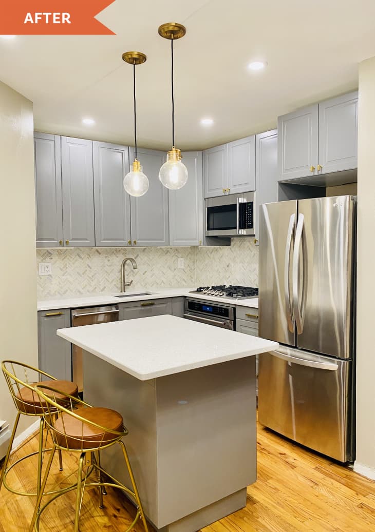 Gray IKEA SEKTION Kitchen Redo - Before and After Photos | Apartment ...