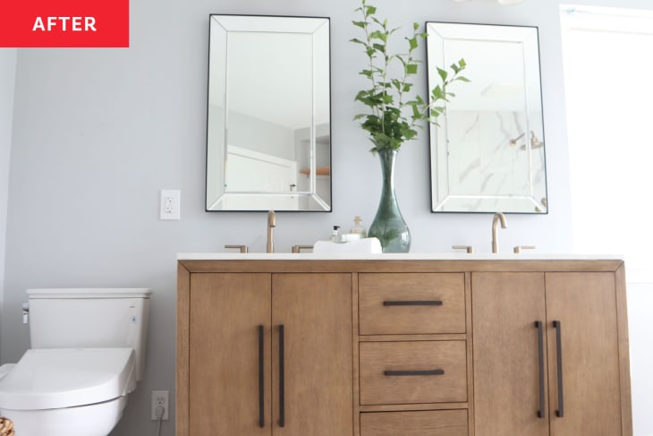 Before and After: A Bathroom from the '90s Gets a Very Glam Glow-Up ...