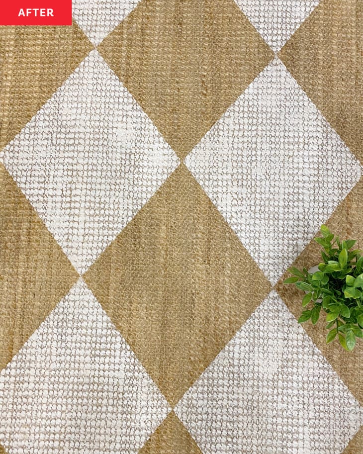 DIY Diamond Patterned Rug Before and After Photos Apartment Therapy