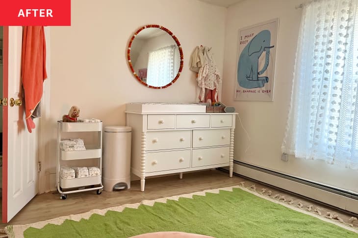 Nursery Redo with Handpainted Mural - Before and After Photos | Cubby