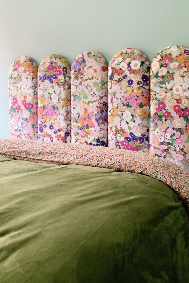 Upholstered Headboard Bookshelf Hack How To Step by Step Photos