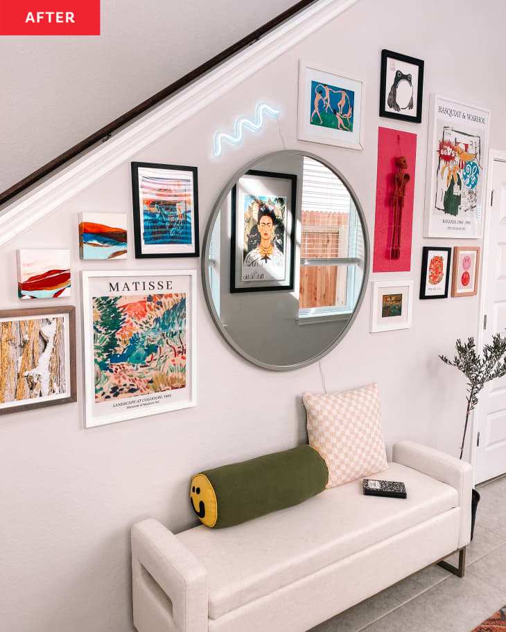 A Colorful Entryway & Gallery Wall Before & After Photos Apartment