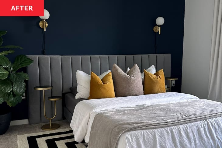 Art Deco Navy Blue Bedroom Before & After Photos | Apartment Therapy