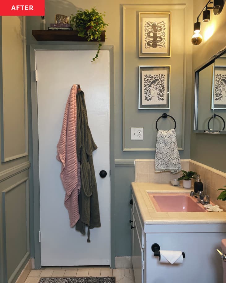 Pink 1950s Bathroom Redo - Before and After Photos | Apartment Therapy
