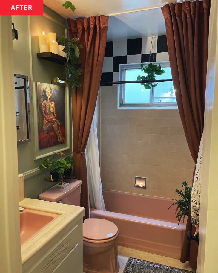Pink 1950s Bathroom Redo Before and After Photos Apartment Therapy