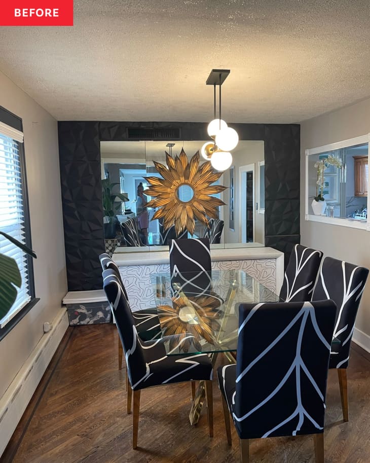 Black and White Glam Dining Room - Before and After Photos | Apartment ...