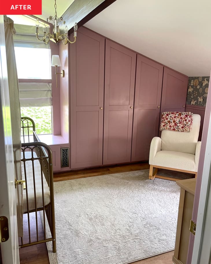Pink and Gray Nursery Redo - Before and After Photos | Cubby