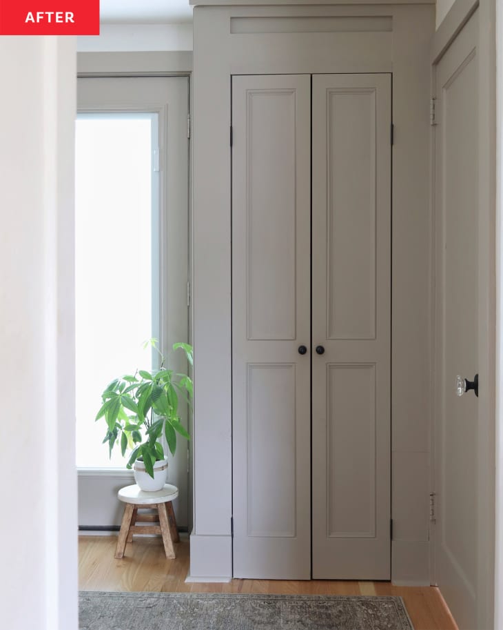Bi-Fold Closet Doors Get a Custom Redo with a Luxe Look | Apartment Therapy