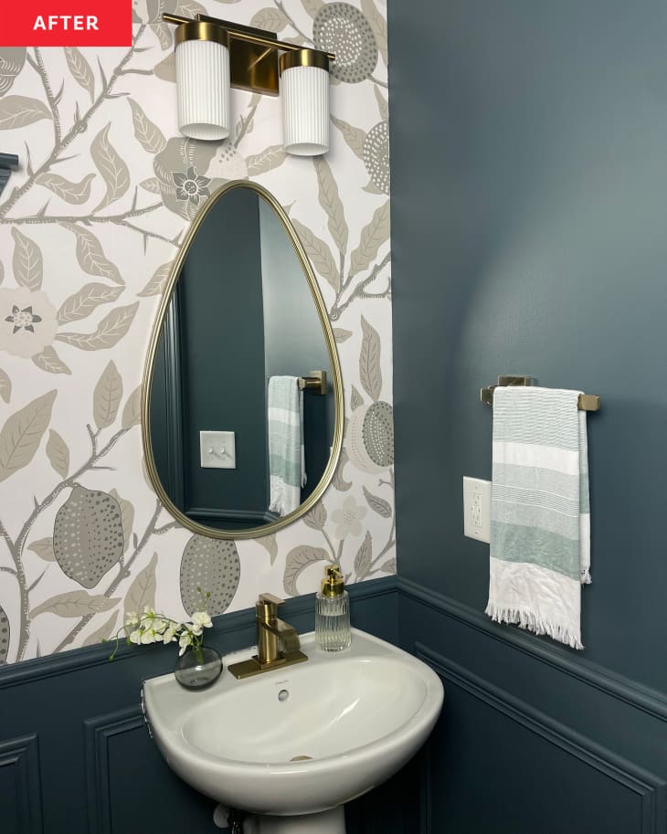 Cookie-Cutter Powder Room Makeover with Hotel-Inspired Design ...