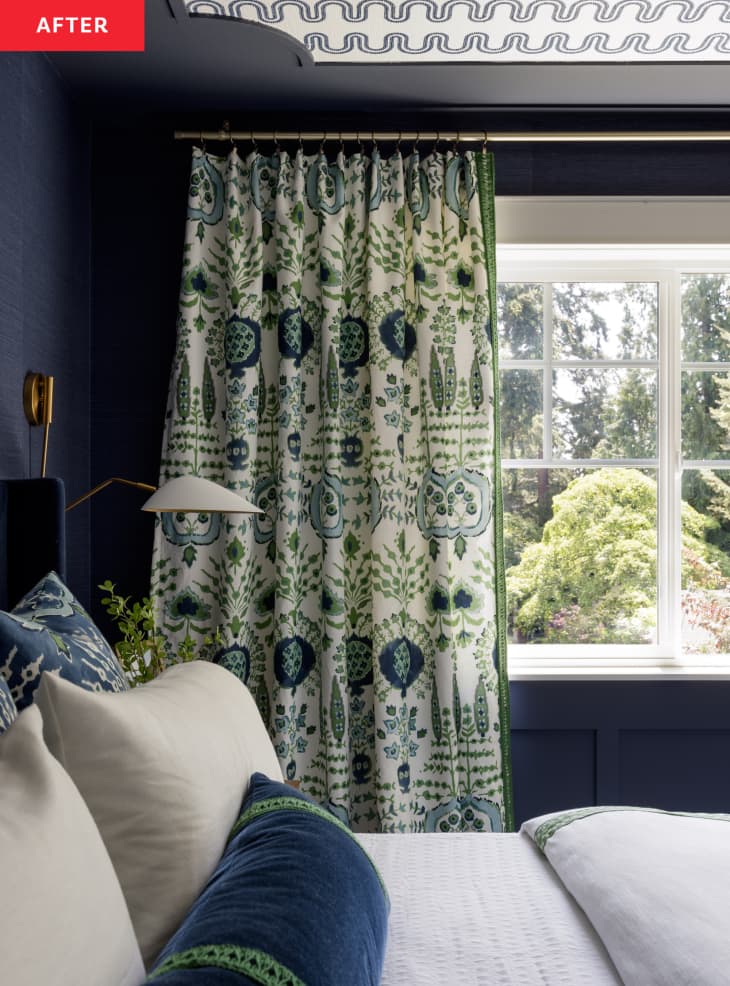 “A Mundane Gray Box” Bedroom Becomes a Blue Beauty for $950 | Apartment ...