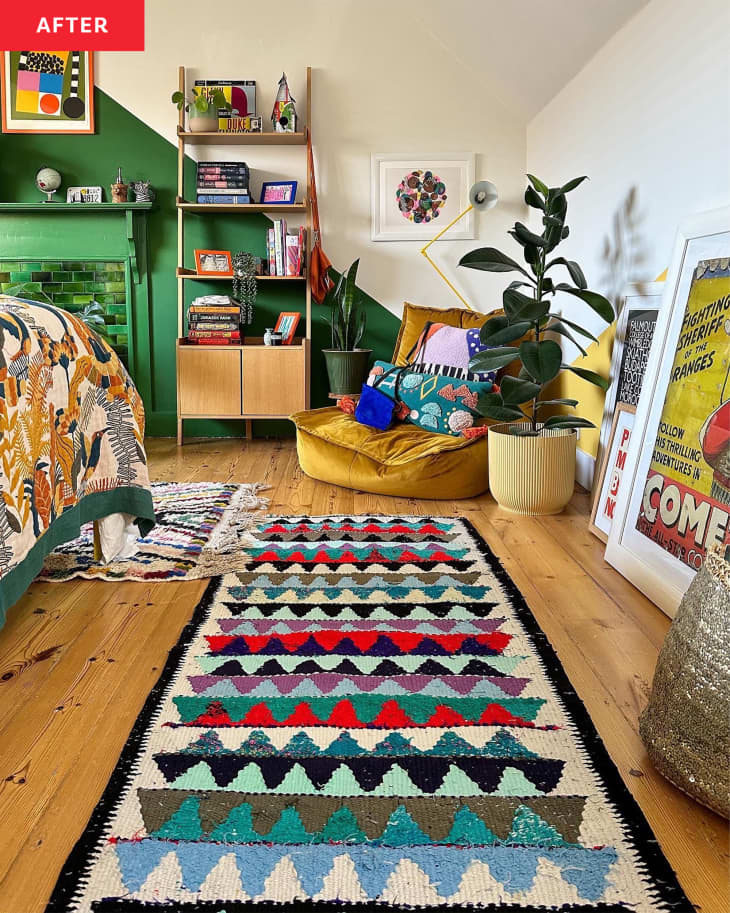 Bold Pops of Color Transform This “Gray Box” London Bedroom | Apartment