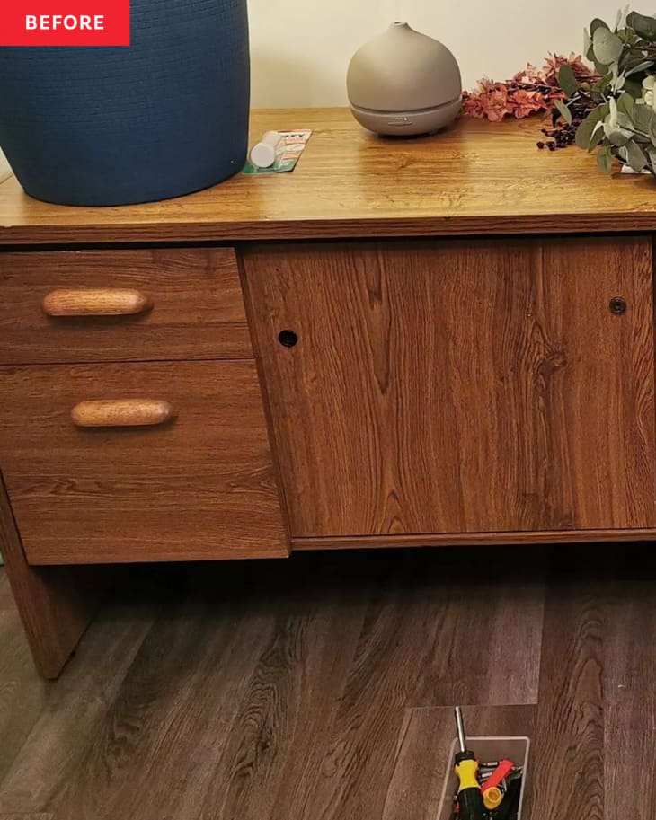 A 300 DIY Furniture Flip Transforms an ’80s Credenza Apartment Therapy