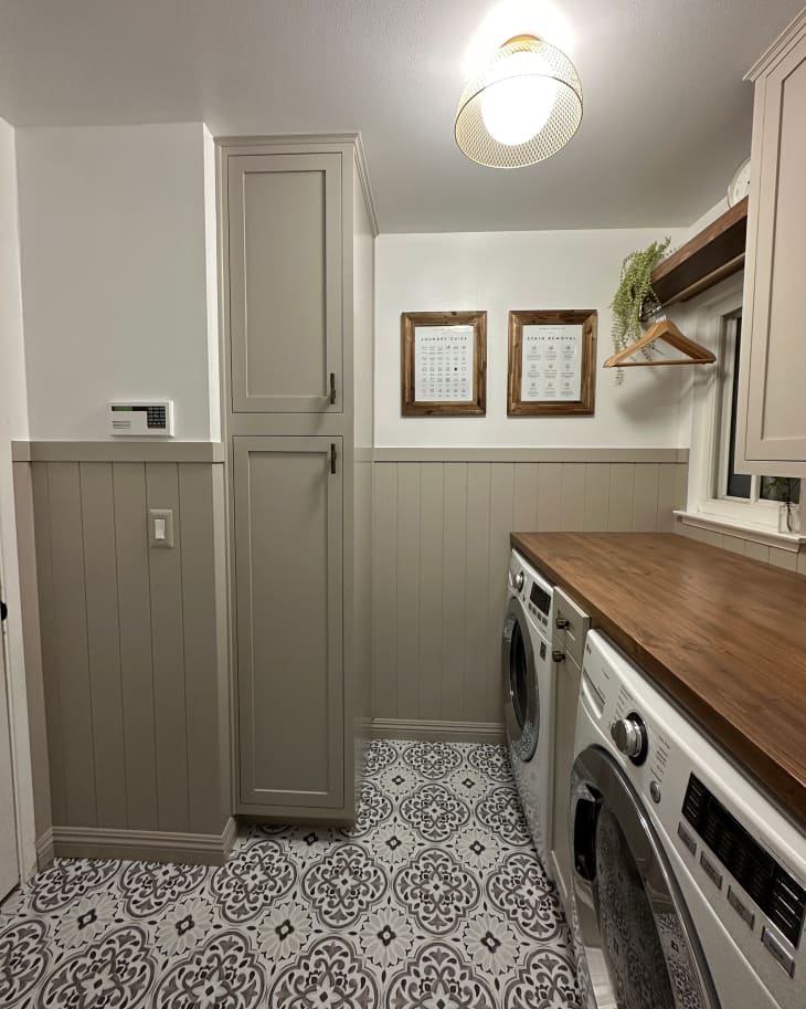 This Laundry Room Makeover Adds Clever Storage Solutions | Apartment ...