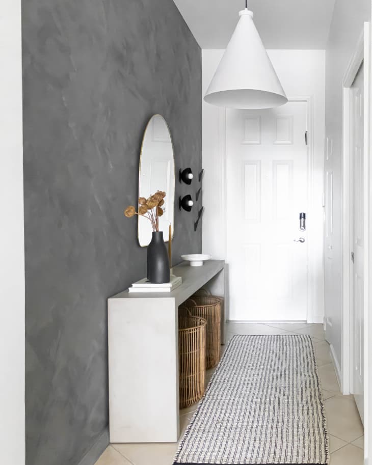 See a Limewash Makeover Transform A Dated Entryway | Apartment Therapy