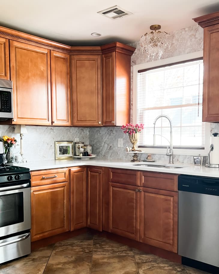 '90s Cabinets Get a Gorgeous Update in This Budget Kitchen Redo | The ...