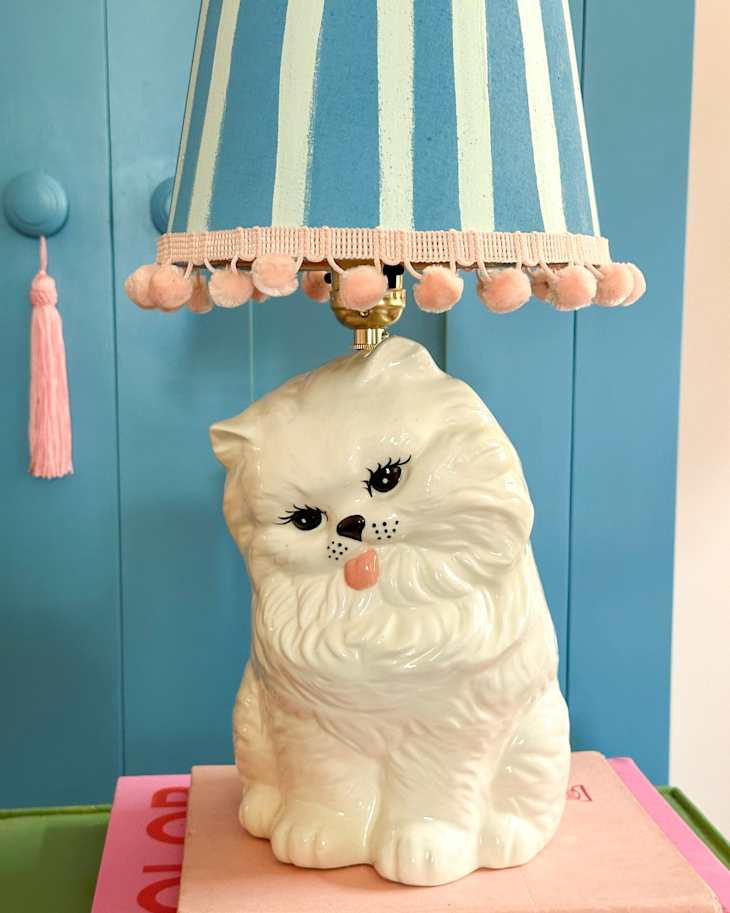 This DIY Cat Lamp Turns a $5 Goodwill Find into Cute Decor