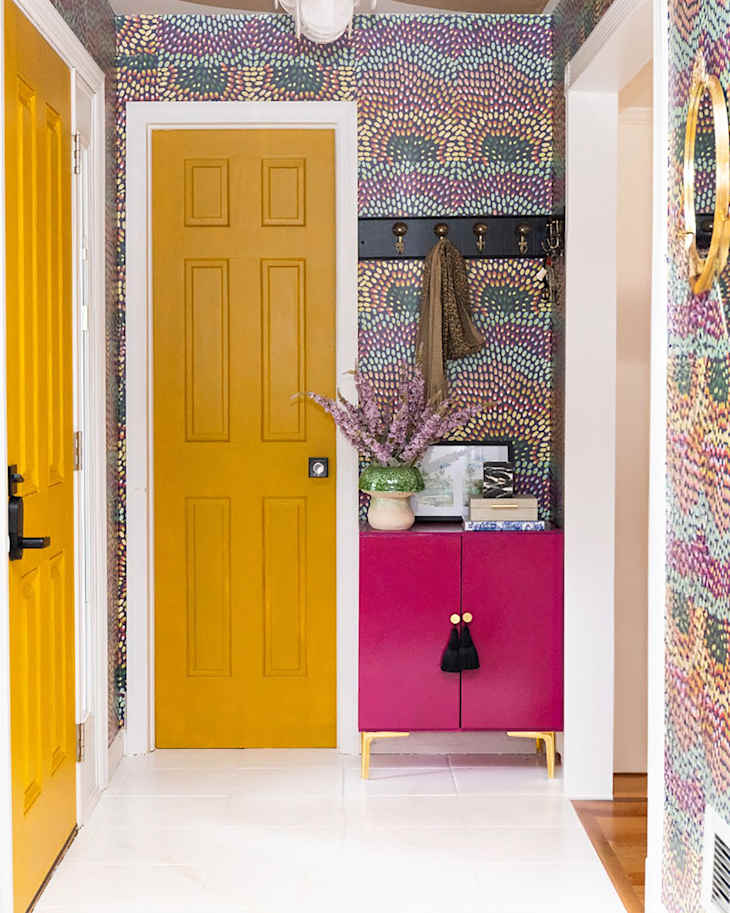 This Entryway Got a Rainbow-Colored Maximalist Makeover | Apartment Therapy
