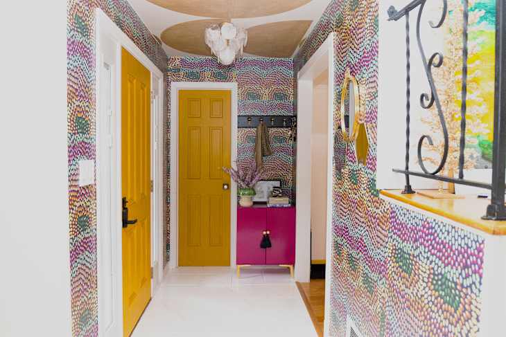 This Entryway Got a Rainbow-Colored Maximalist Makeover | Apartment Therapy