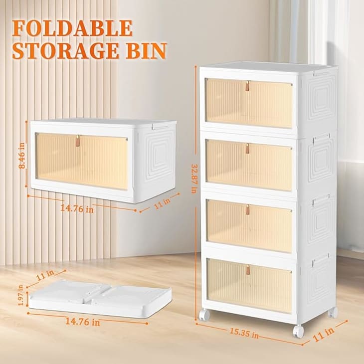 HoneySky Plastic Storage Bins Organizer Amazon Reviews Apartment Therapy