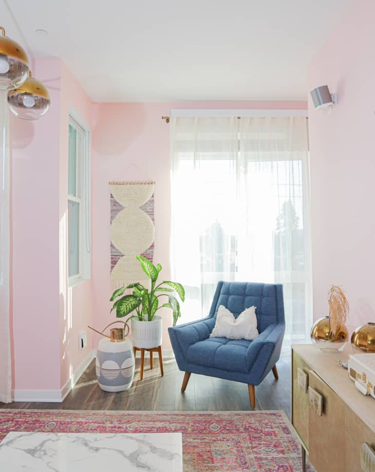 Pink and Gold California Rental Apartment | Apartment Therapy