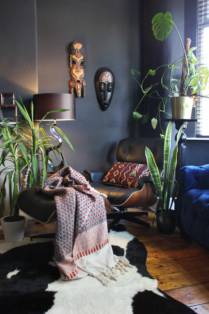Dark and Moody Maximalist UK House Decorated on a Budget | Apartment ...