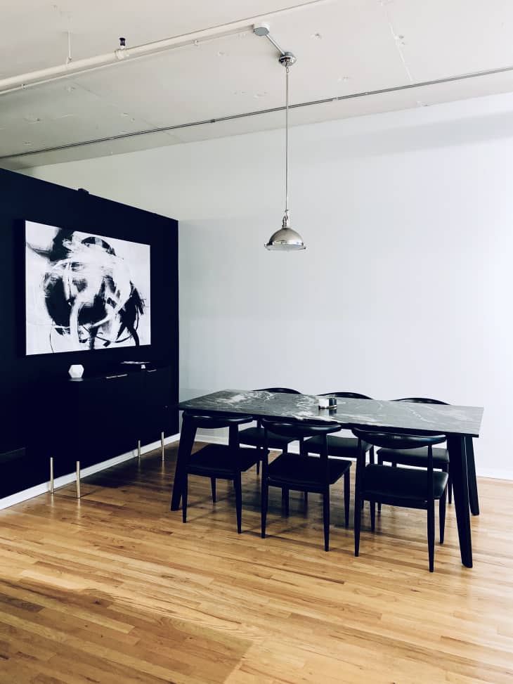 Chicago Rental Apartment With Black and White Dining Room | Apartment ...