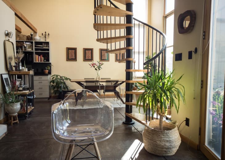 Light-Filled Santa Fe Loft With Spiral Staircase | Apartment Therapy