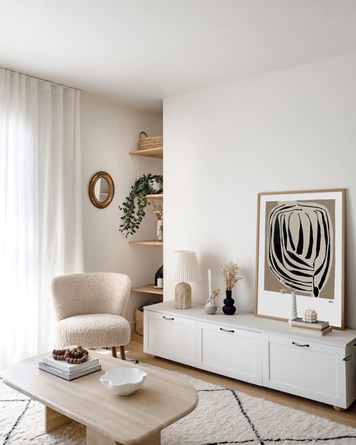Curated visual reference: Natural Fibers For Modern Apartments Reference: 550 Square Foot French Apartment Before And After