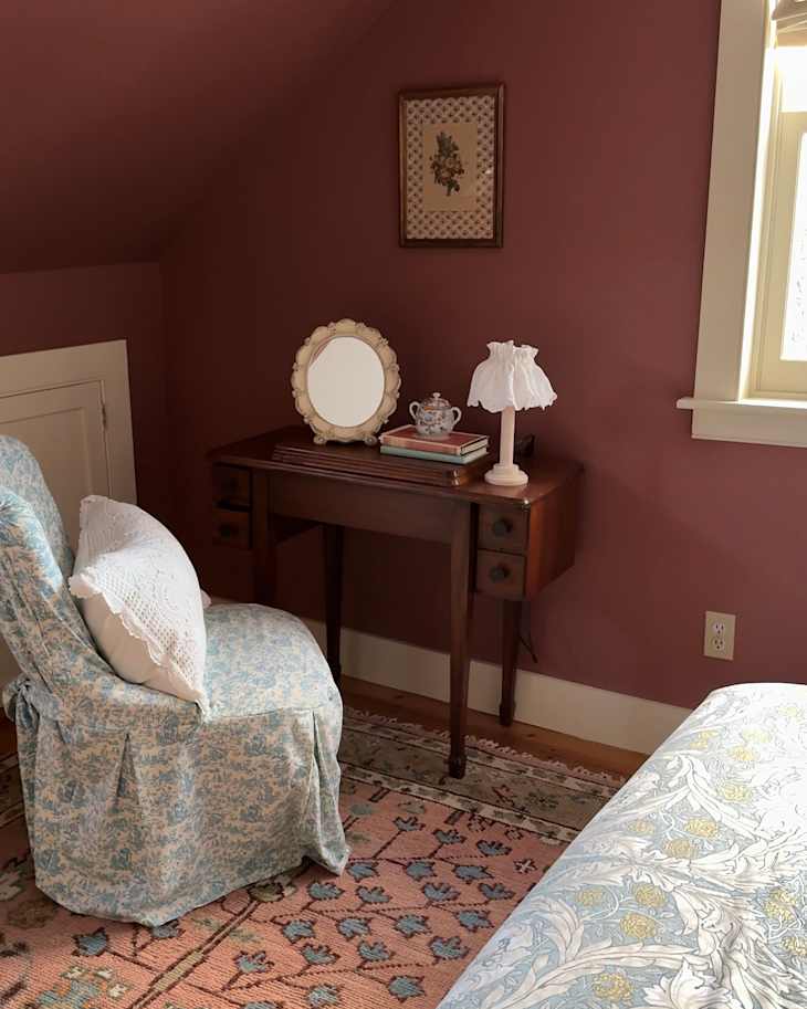 Bedroom Makeover With a Ralph Lauren Fabric Headboard | Apartment Therapy