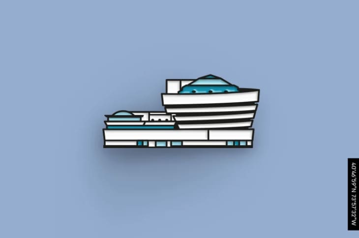 DROP-A-PIN Architectural Enamel Pins | Apartment Therapy