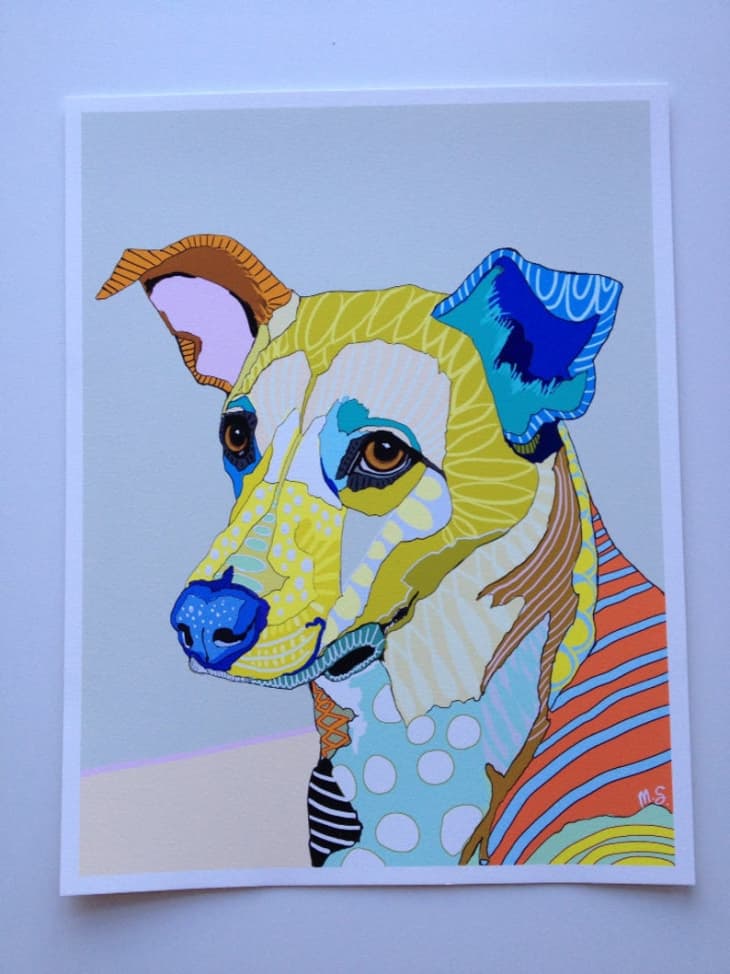 Colorful Custom Pet Portraits Etsy Matea Sinkovec | Apartment Therapy