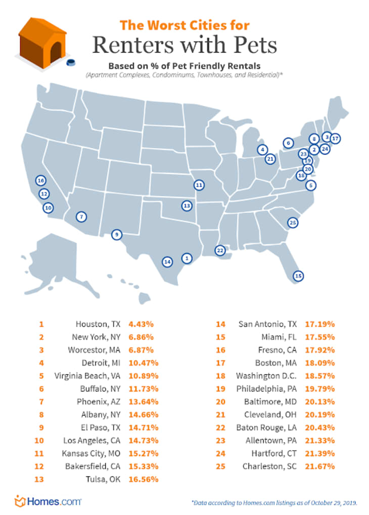 PetFriendly Cities for Renters Apartment Therapy
