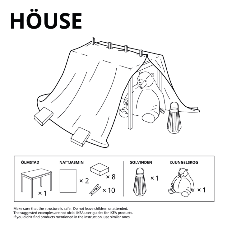 IKEA Blanket Fort Instructions Apartment Therapy