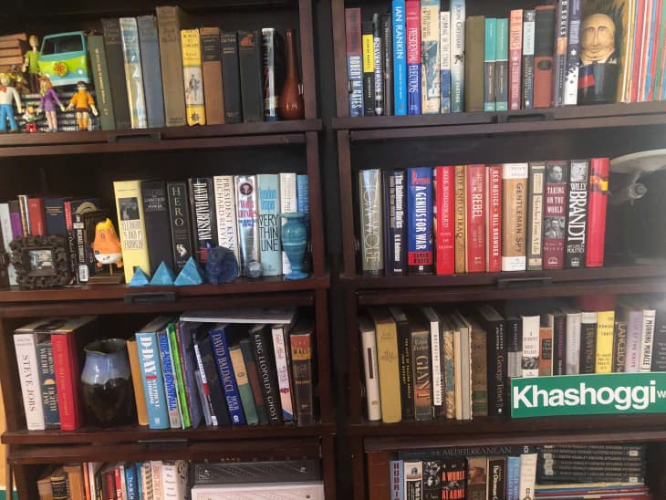 Zoom Background Mistake of ColorCoordinating Books Apartment Therapy